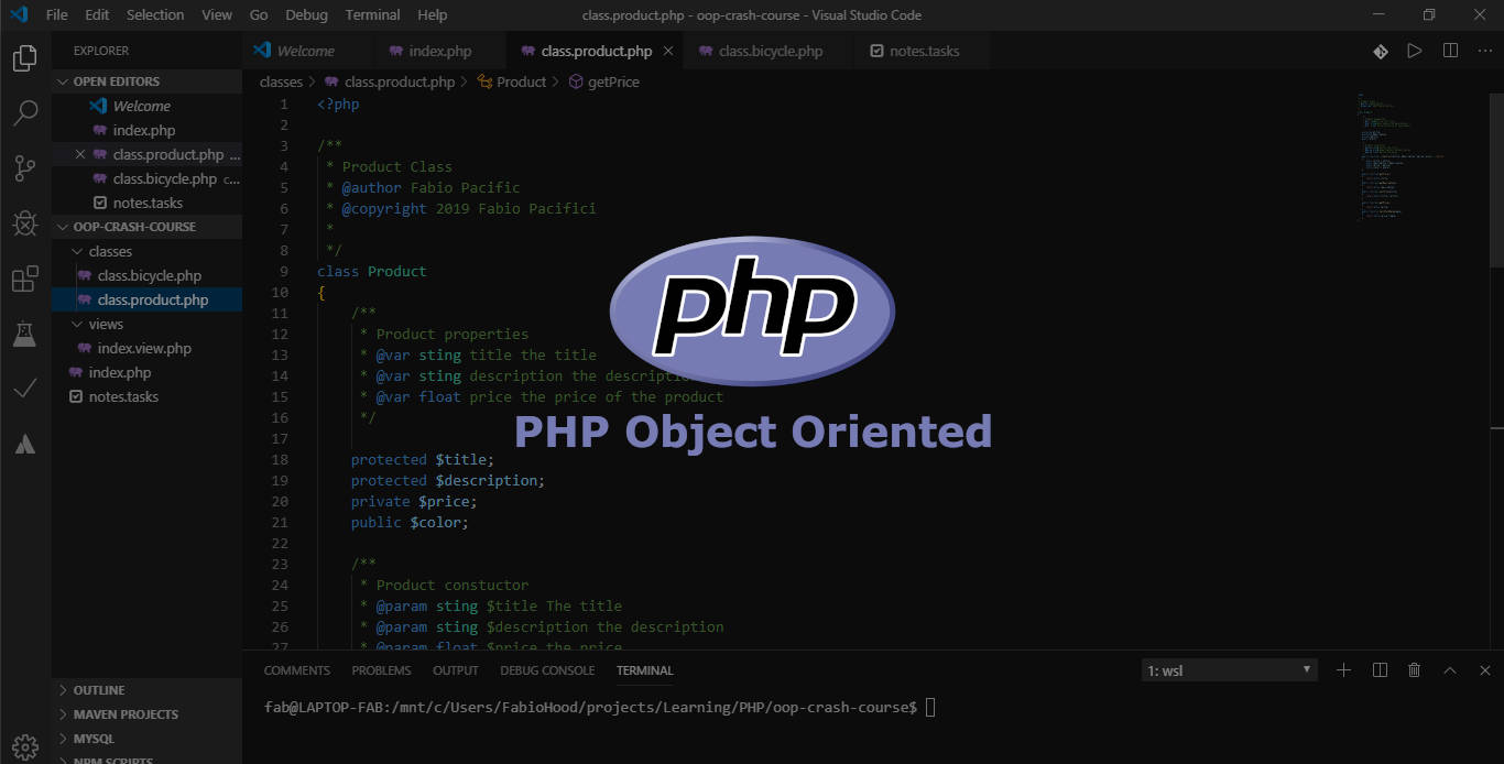 Inner Classes in PHP Concept